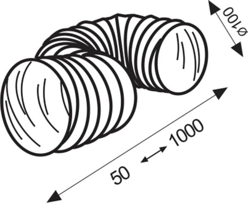 PVC flexible hose Ø 100 mm 1 m