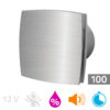 Bathroom fan humidity sensor/timer 100 mm aluminium Silent