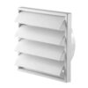 Air vent with blades Louvre white 187×187 mm for Ø125 mm