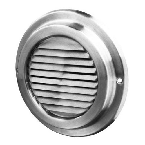 Air vent round with fixed blades stainless steel for Ø150 mm