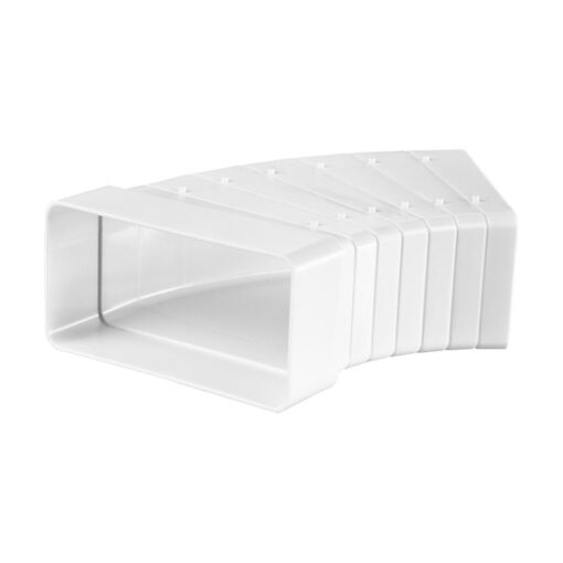 Ventilation duct flat 110x54mm bend variable horizontal