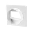 Flat duct 110x54mm to round Ø100mm wall plate