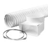 Flat duct 110×54 mm bend + hose (50 cm) + 2 hose clamps