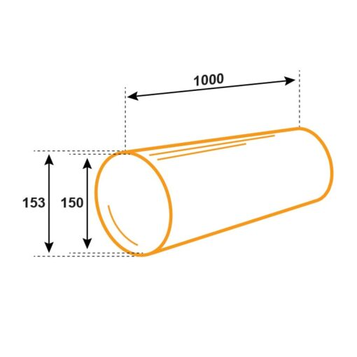Ventilation tube Ø150 mm 100 cm