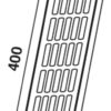 Aluminium ventilation grid 400×80 mm