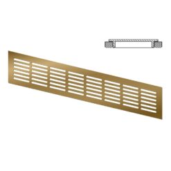 Aluminium ventilation grid brass-look 400×80 mm