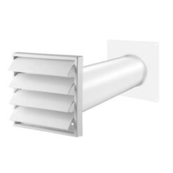 Wall vent kit for ventilation tube Ø100 mm