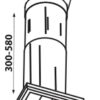 Wall vent kit Ø150 mm – 220×90 mm flat duct