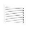 Aluminium fixed louvre vent with insect screen 150×215 mm white