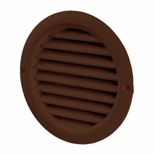 Air vent round plastic brown Ø125 mm