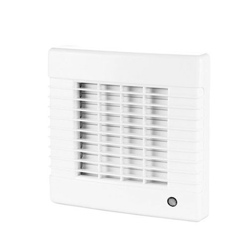 Fan Louvre Ø100mm with humidity sensor + timer – white