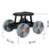 Garden cart with wheels – max 300 kg – grey