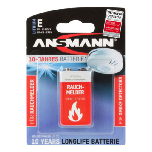 Smoke detector battery 9 volt – 10 years life