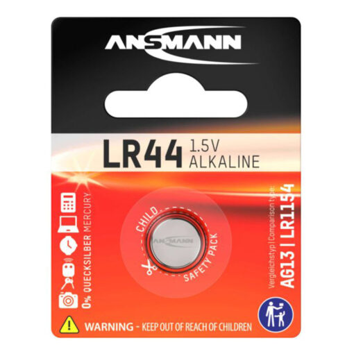 Alkaline button cell battery LR44 / AG13