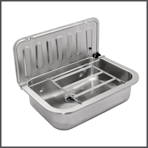 Aluminium hinged grid for stainless steel sink